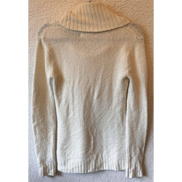 Michael Kors Women‎ Small Cowl Neck Ivory Wool Blend Long Sleeve Sweater - Picture 6 of 11